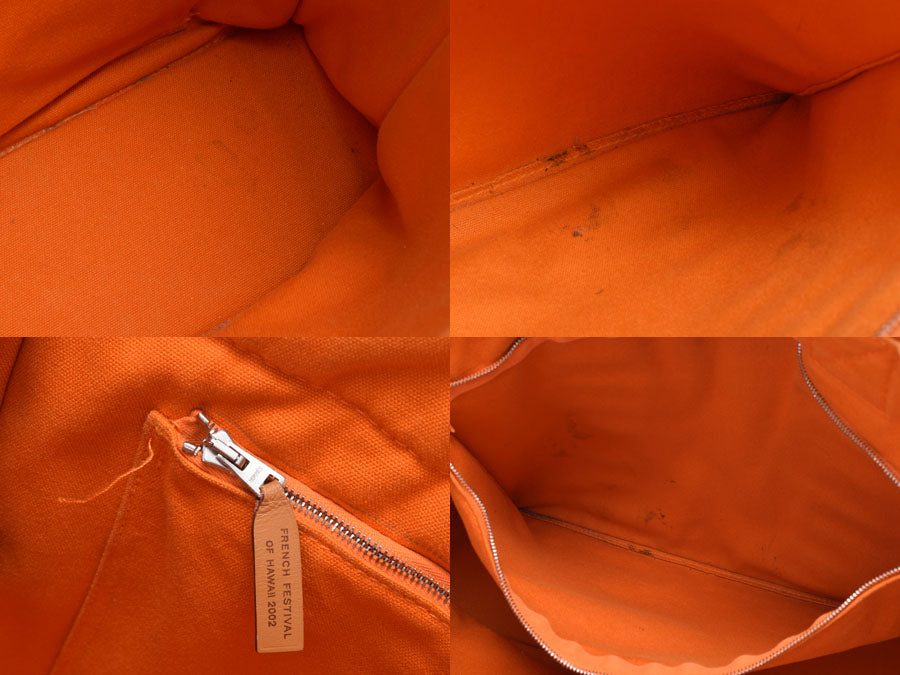 HERMESオレンジ フェルト used 小物入れ