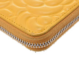 Chanel, Chanel, Camelia, Round Fassner, wallet, lamb skin, yellow CHANEL