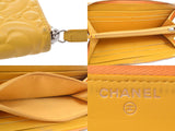 Chanel, Chanel, Camelia, Round Fassner, wallet, lamb skin, yellow CHANEL