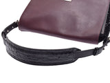 Used Proenza Schouler semi-shoulder grey/Bordeaux/black PROENZA Schouler silver