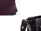 Used Proenza Schouler semi-shoulder grey/Bordeaux/black PROENZA Schouler silver