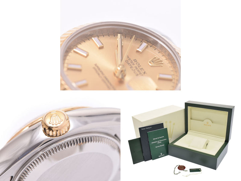 Rolex Datejust Champagne Dial 179173 M number Ladies YG/SS self-winding watch A rank beautiful item ROLEX box gala used silver warehouse
