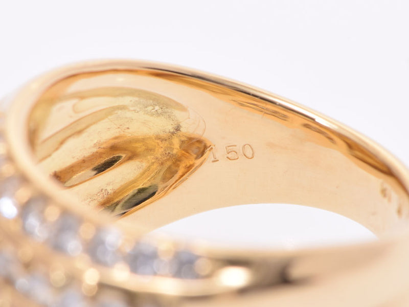 Ring #11 Ladies K18YG Diamond 1.50ct 11.9g Ring A Rank Used Ginzo