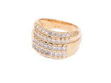 Ring #11 Ladies K18YG Diamond 1.50ct 11.9g Ring A Rank Used Ginzo