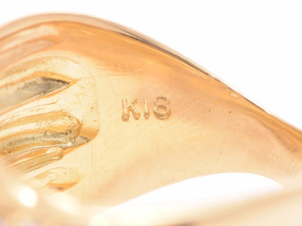 戒指＃10.5女士K18钻石0.73ct 9.2g戒指二手Ginzo