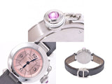 Cartier Miss Pasha Pink Dial Ladies SS/Satin Watch Quartz A Rank Good Condition CARTIER Used Ginzo