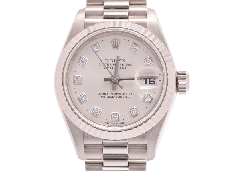 Rolex Datejust Silver Dial 79179G P No. Ladies WG Automatic Watch A Rank Good Condition ROLEX Gala Used Ginzo