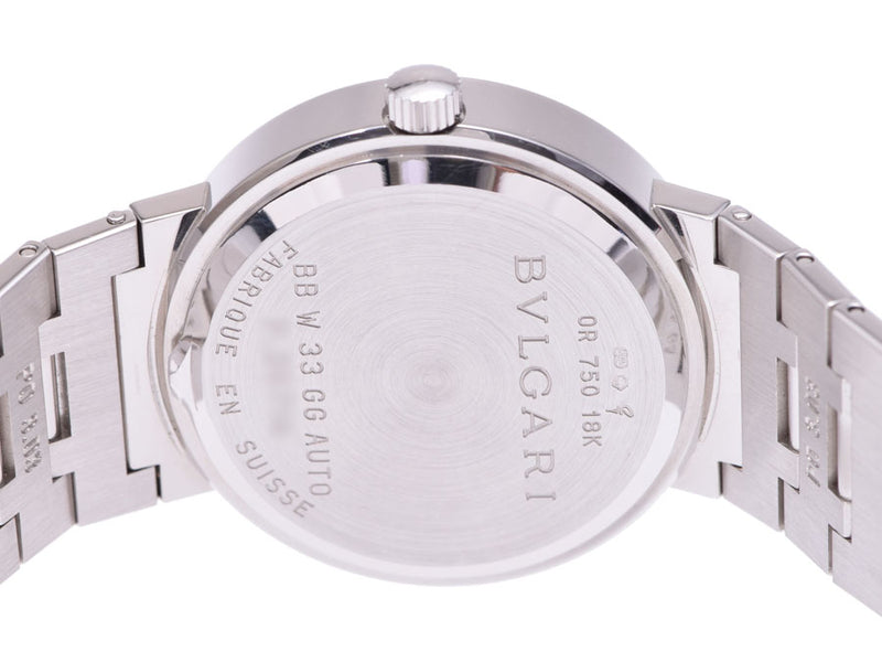 33 Bulgari Bulgari Bulgari lindera board bezel diamond BBW33GG men gap Dis WG self-winding watch clock AB rank BVLGARI guarantee used silver storehouse