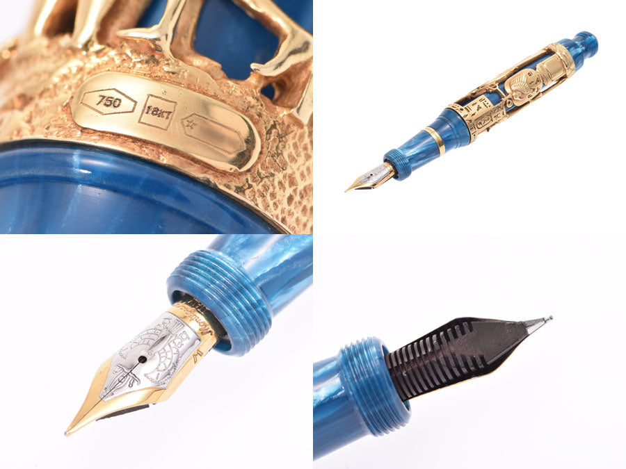 Montegrapper Luxor Fountain Pen K18 181.7G Men's Ladies AB Rank