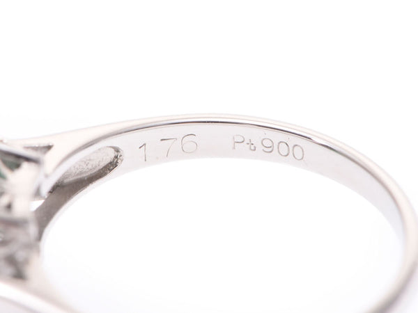 戒指＃10.5女士PT900祖母绿1.76ct钻石0.10ct 4.8g戒指二手Ginzo