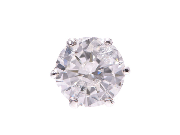其他一只刺耳1钻石钻石2.009ct H-I1-GD男女皆宜的Pt900铂金耳环A级二手银器