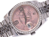 Rolex Datejust Pink Flower Dial 116244 V Men's SS/WG Bezel Diamond Automatic Watch A Rank Good Condition ROLEX Gala Used Ginzo