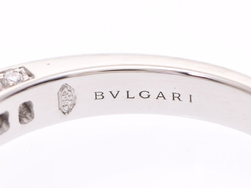 Bvlgari Ring #8 ladies PT950 diamond 1.01 CT F-IF-VG-NO 5.3 g ring a-rank beauty goods BVLGARI box Galla GIA identification documents used silver stock