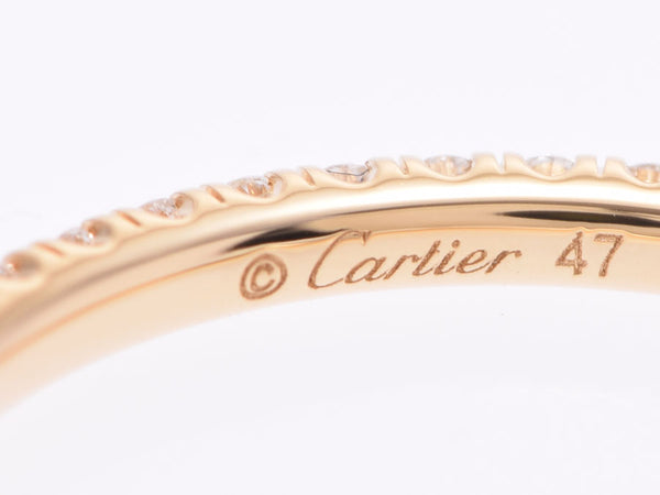 卡地亚全永恒戒指 1.0g #47 女士 YG 钻石戒指 A 级美容 CARTIER 内盒 二手银藏