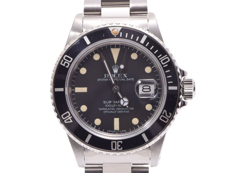 Rolex Submarine Black Dial 16800 Needle Replacement Men's SS Tritium Automatic Winding Watch AB Rank ROLEX Used Ginzo