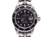Rolex / chrome Hertz submarina lindera board 16800 men's SS/SV self-winding watch clock B rank ROLEX/CHROME HEARTS used silver storehouse