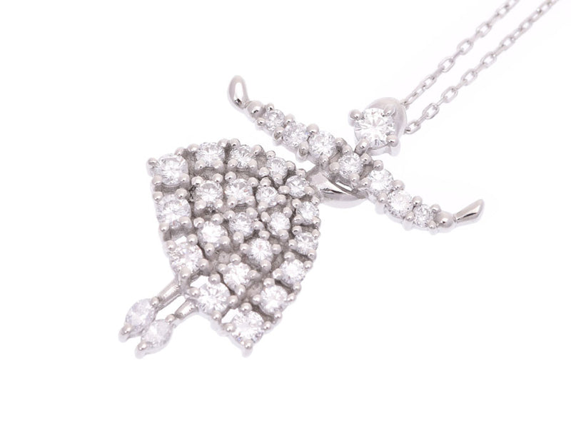 Tasaki Necklace Ladies Diamond 0.70ct PT 5.1g A Rank Good Condition Used Ginzo