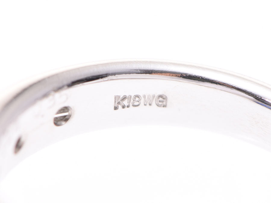 Ring #15 Ladies Men's K18WG Sapphire 1.24CT Diamond 0.35ct