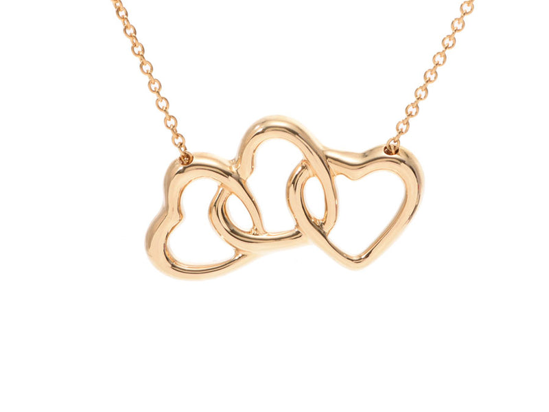 Tiffany Triple Heart Necklace Women's YG 5.1g A Rank Beauty TIFFANY & CO Used Ginzo