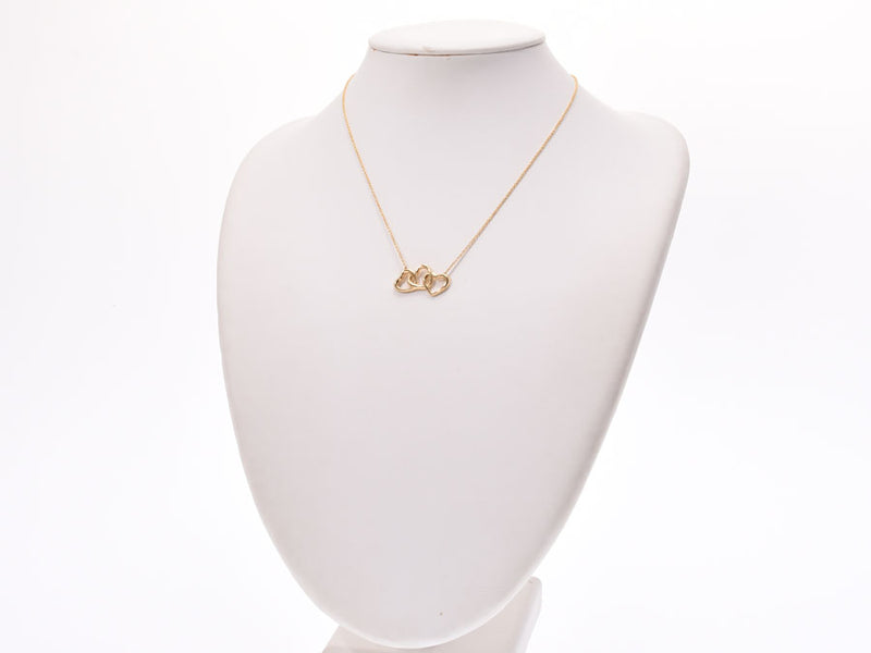 Tiffany Triple Heart Necklace Women's YG 5.1g A Rank Beauty TIFFANY & CO Used Ginzo