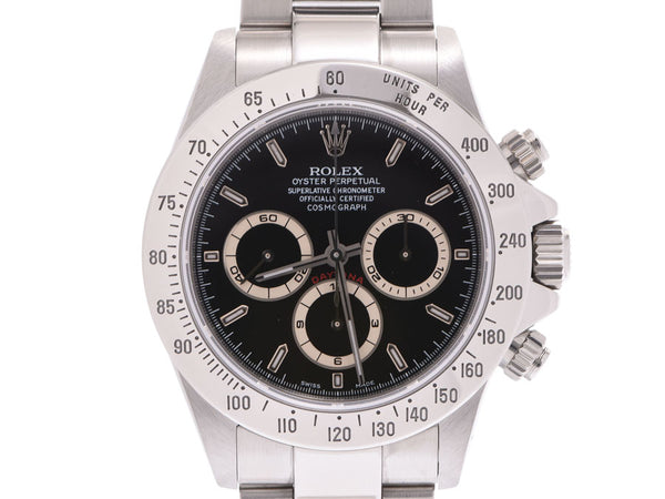 ROLEX Rolex Daytona 16520 Men's SS watch automatic winding black dial A rank used Ginzo