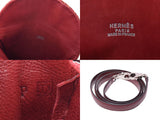 Hermes Pillow Rouge Ash SV Hardware □D Engraved Ladies Vibrato Shoulder Bag B Rank HERMES Used Ginzo