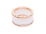 Bvlgari B-ZERO Ring #57 Men's YG White Ceramic 10.9g Ring A Rank Good Condition BVLGARI Used Ginzo