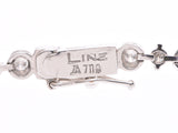 LINE bracelet Womens K18 diamond 1.50 CT 8.3 g a-rank beauty used silver stock