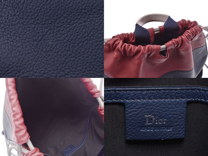 Dior Knapsack Red x Blue Men's Women's Calf Backpack A Rank Beauty DIOR Used Ginzo