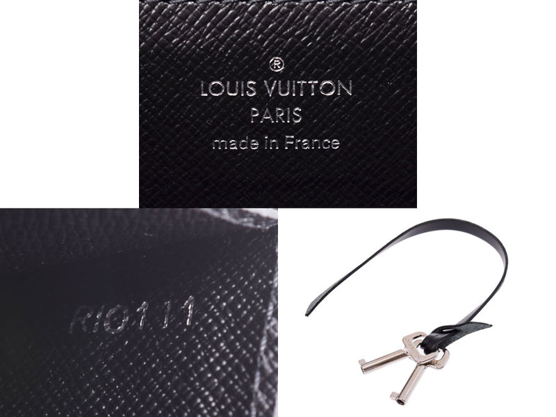 Louis Vuitton Epi Serie Dragonne Black SV Metal Fittings M52762 Men's Genuine Leather Second Bag A Rank Beauty LOUIS VUITTON Used Ginzo