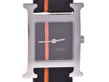 Hermes Ramsis Black Dial HH1.210 Women's SS/Leather Quartz Watch A Rank HERMES Used Ginzo