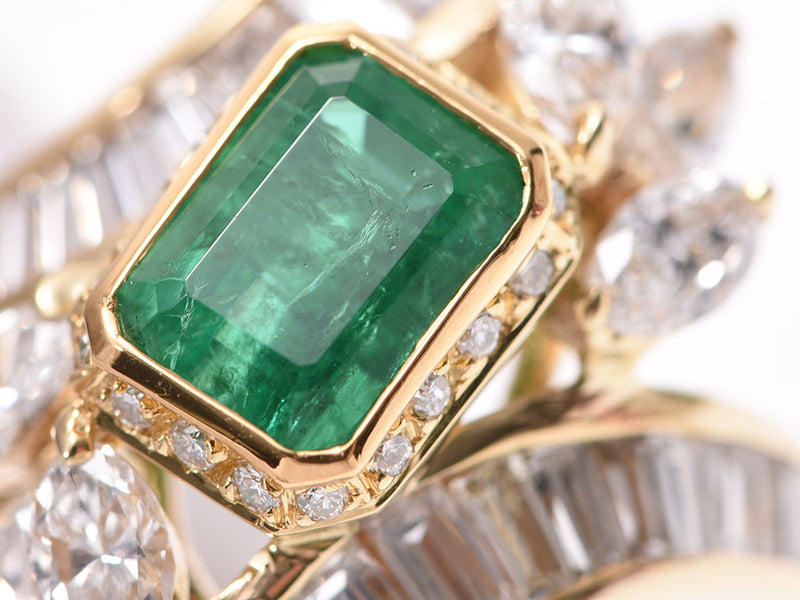 Other No. 12 unisex K14 gold emerald diamond ring a-rank silver