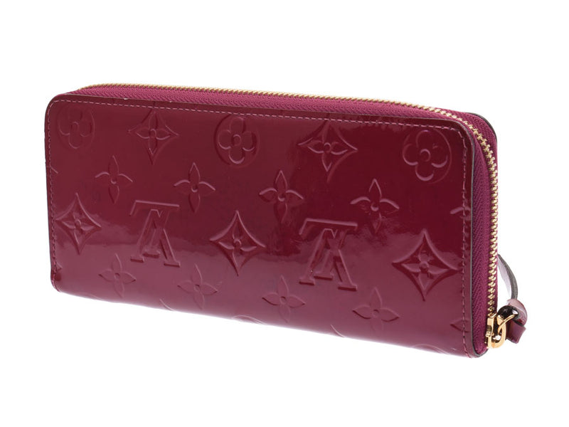 Louis Vuitton Verni Portofeuil Clemence Magenta M90972 Women's Long Wallet AB Rank LOUIS VUITTON Used Ginzo