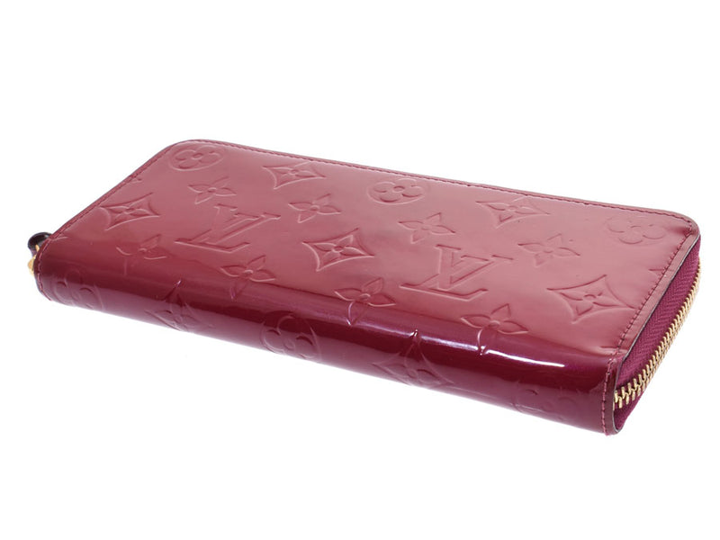 Louis Vuitton Verni Portofeuil Clemence Magenta M90972 Women's Long Wallet AB Rank LOUIS VUITTON Used Ginzo