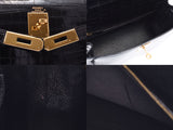 HERMES エルメスケリー28 外縫い 
 黒×ゴールド金具 ○Z刻印(1996年頃)刻印 レディース ポロサス 2WAYバッグ
 
 中古