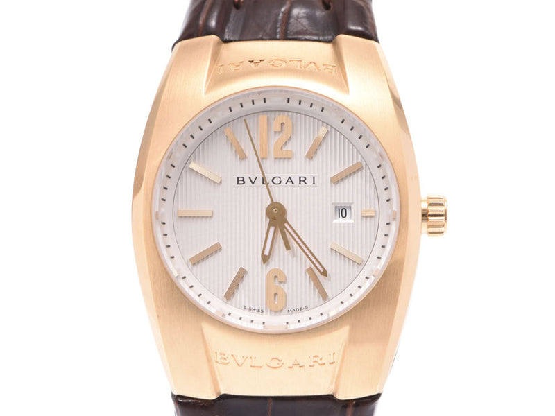 Bvlgari Elgon EG30C6GLD White Dial Ladies YG/Leather Quartz Watch A Rank Beauty BVLGARI Gala Used Ginzo