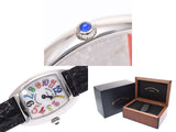 Franck Muller Tonneau Curvex Shell Dial 2502QZ Ladies SS/Leather Quartz Watch A Rank FRANCK MULLER Box Gala Used Ginzo