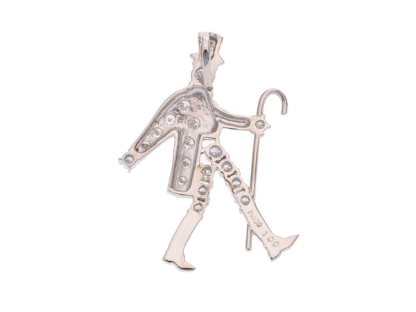 吊坠顶级绅士主题女性PT900钻石7.8g A等级美品二手银藏