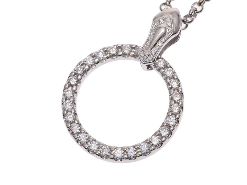 53.4 g of necklace Lady's men PT900/850 diamond 3.08ct A rank beauty product used silver storehouse