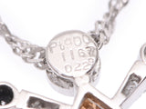 Necklace Ladies PT900/850 Diamond 1.167/0.229/0.32ct 7.9g Chushogura