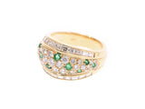 MIKIMOTO Diamond/Emerald Ring #12 No. 12 Unisex K18YG Ring/Ring A Rank Used Ginzo