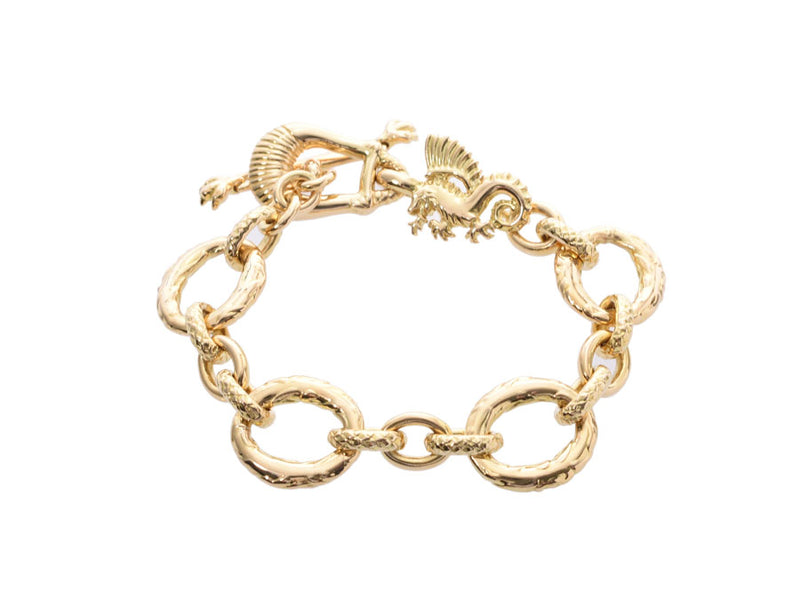 Yohji Yamamoto dragon motif bracelet ladies' men's YG 77.3g A rank beautiful goods YOHJI YAMAMOTO used Ginzo