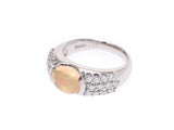 Ring ladies PT900 Opal 1.92 ct diamond 0.84 CT 11.4 g #12 ring a-rank beauty goods used silver stocks