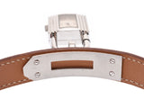 Hermes Kelly De Bourtour Silver Dial KE1.210 □H Engraved Ladies SS Leather Quartz Watch A Rank HERMES Used Ginzo