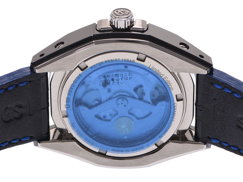 500 SEIKO SEIKO ground SEIKO-limited SBGE039 men Brightman titanium / ceramic watch self-winding watch blue clockface A rank used silver storehouse