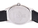GUCCI Gucci G Timeless moon phase 126.4 men \ ' s SS/leather watch Quartz Black Dial A Rank silver stock