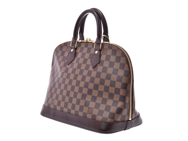 Louis Vuitton Damier Alma Brown N51131 Women's Genuine Leather Handbag AB Rank LOUIS VUITTON Used Ginzo