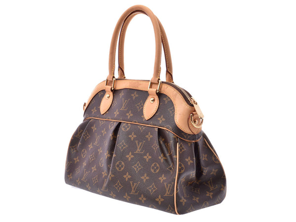 Louis Vuitton Monogram Trevi PM Brown SP Order Ladies Genuine Leather 2WAY Handbag B Rank LOUIS VUITTON With Strap Used Ginzo