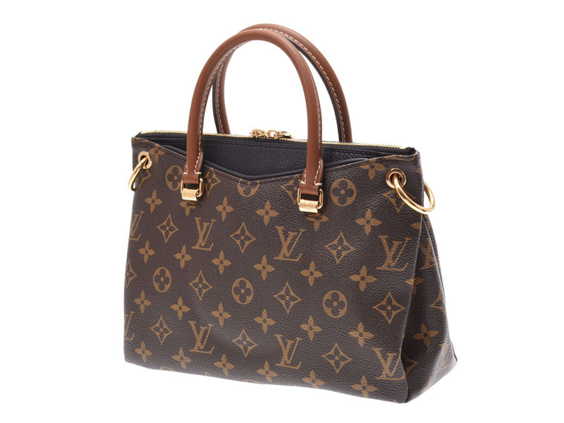 路易威登单色帕拉斯 BB 棕色 / 黑色 M41218 女士真皮 2WAY 包 A 级美容 LOUIS VUITTON 表带与二手银藏