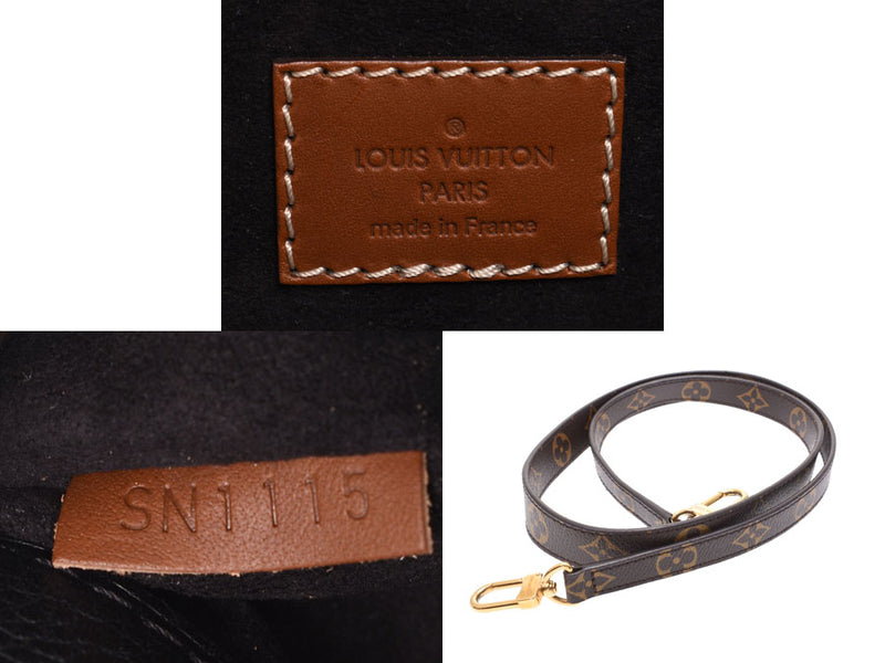 Louis Vuitton Monogram Pallas BB Brown/Black M41218 Ladies Genuine Leather 2WAY Bag A Rank Good Condition LOUIS VUITTON With Strap Used Ginzo